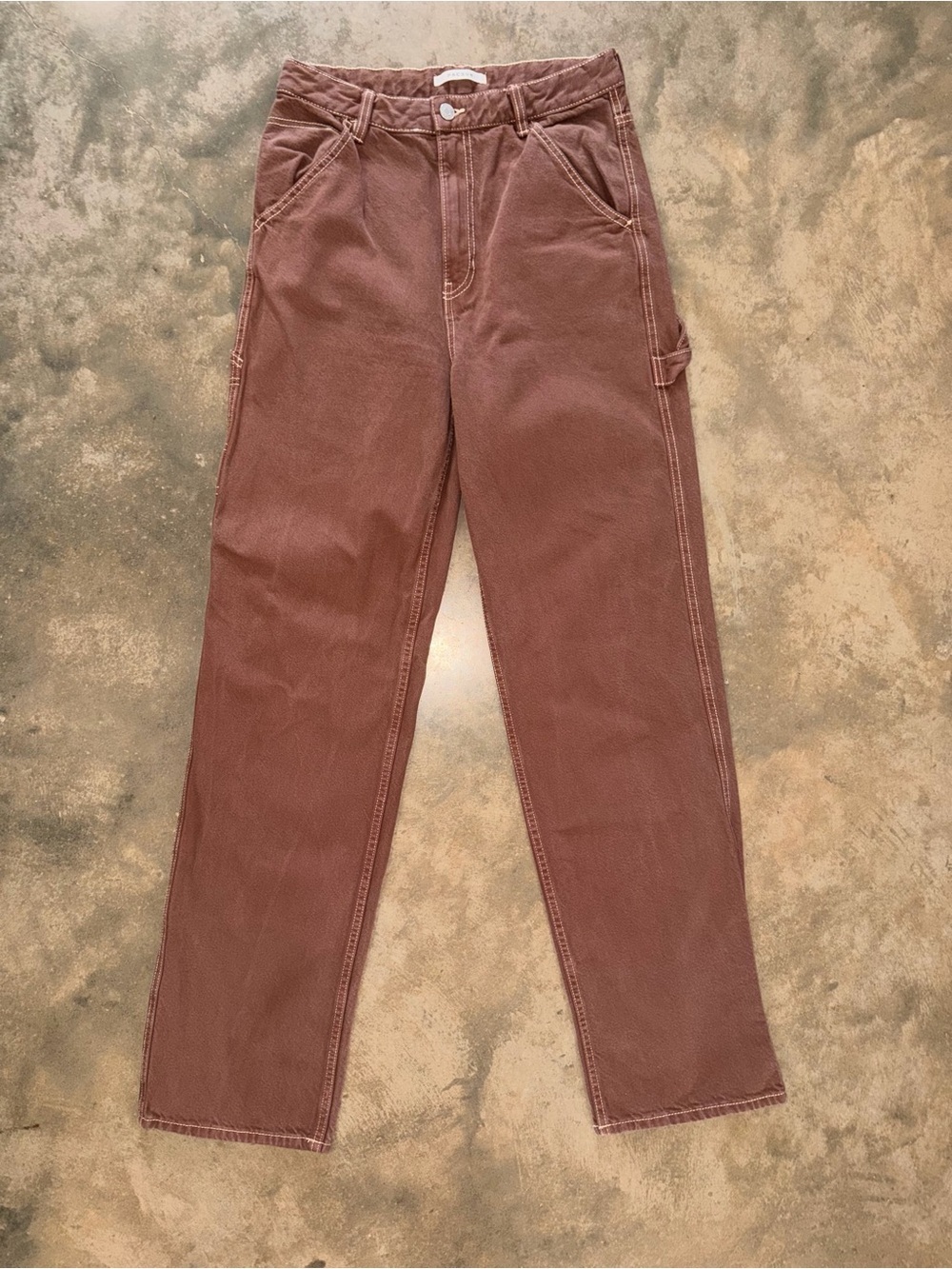PacSun 90s Carpenter Straight Leg Utility Jeans Brown 27 Fall Pumpkin Patch